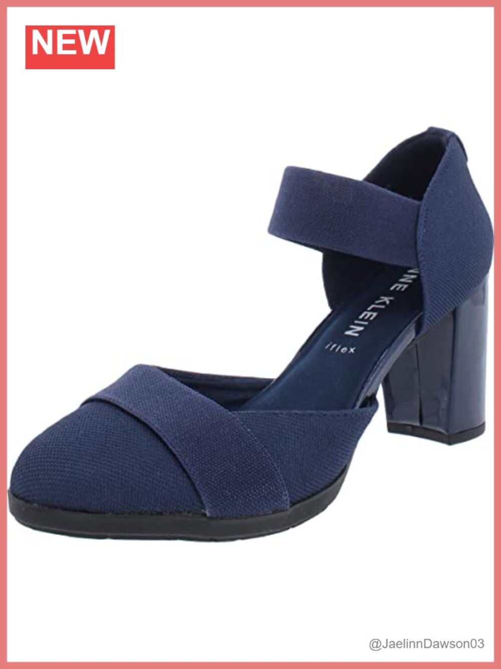 Anne Klein Women's Cailyx Block Heel Pumps - Cushioned Footbed, Round Toe,